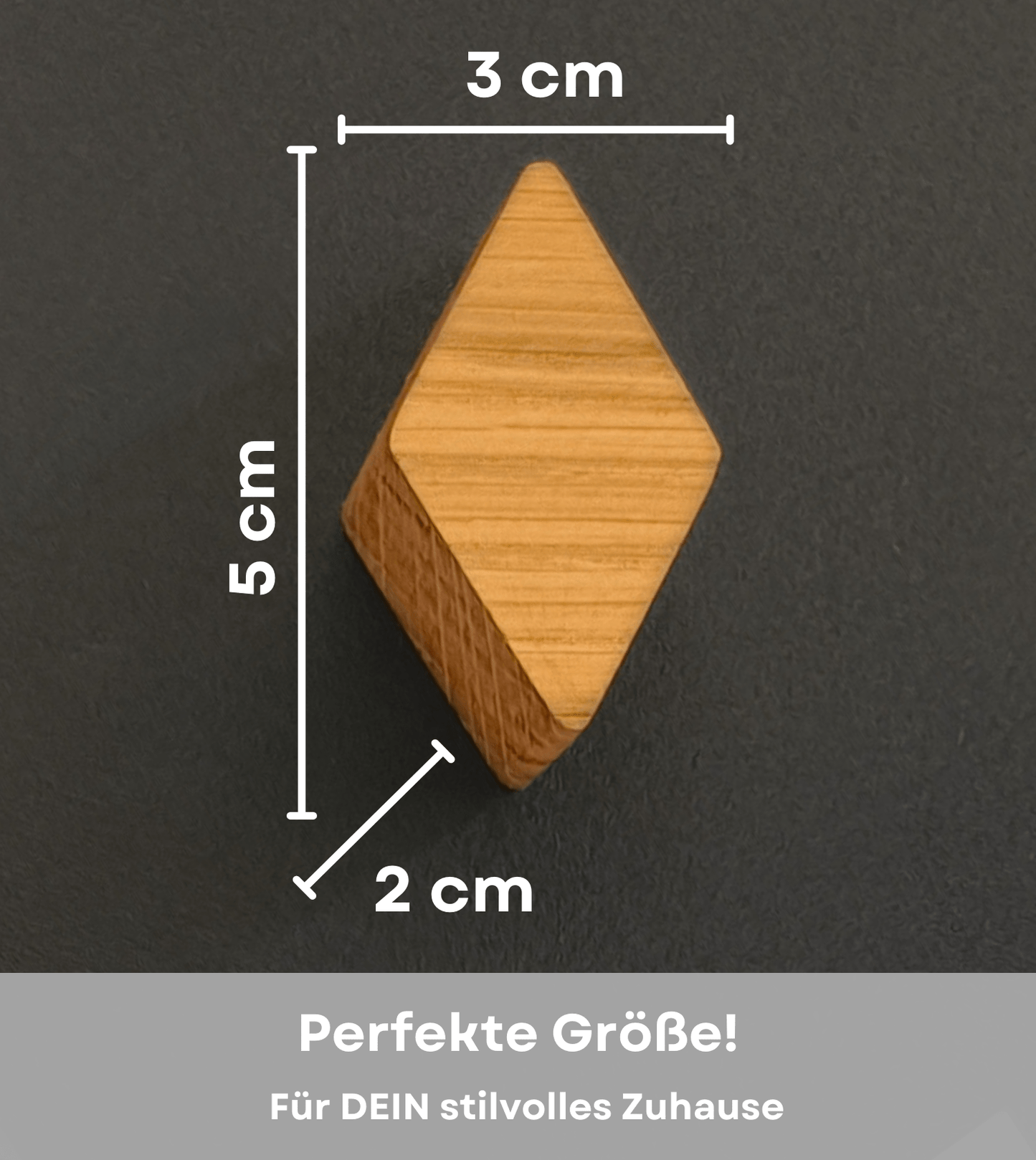 Kühlschrankmagnet aus Eichen- und Nussbaumholz