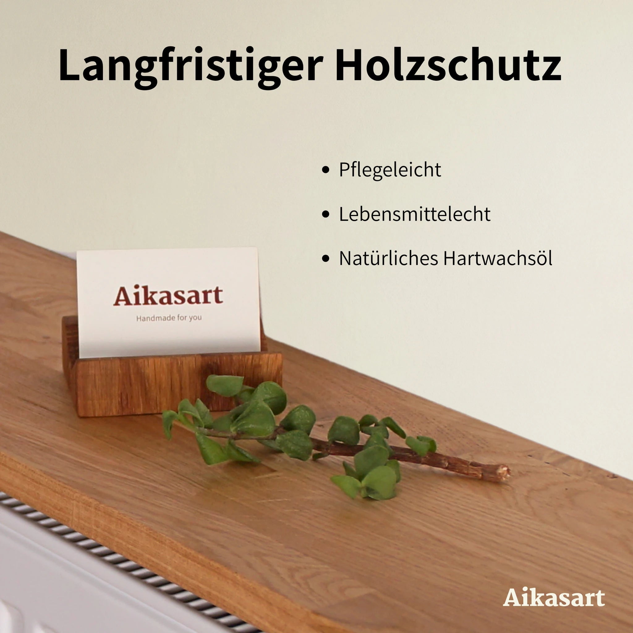 Eichenholz-Ablage mit Hartwachsöl: pflegeleicht, lebensmittelecht, langlebiger Holzschutz
