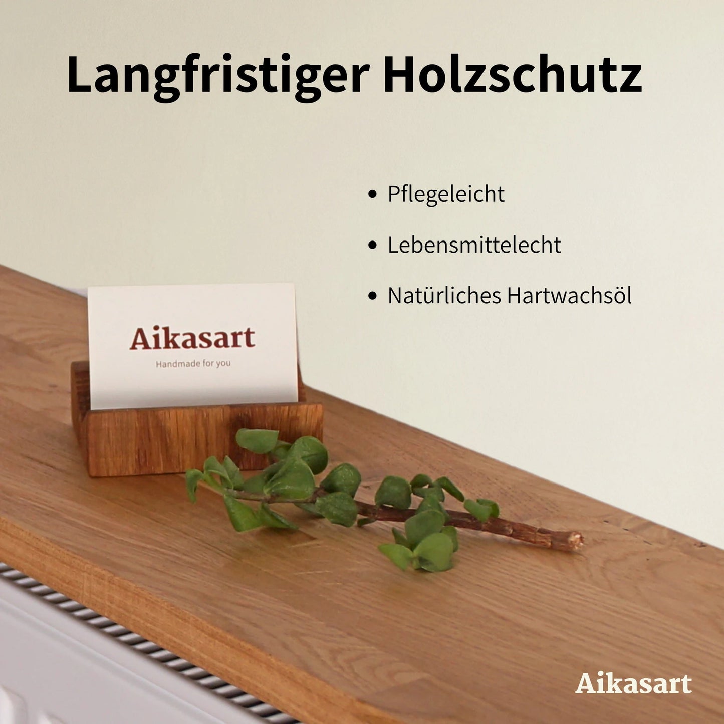 Eichenholz-Ablage mit Hartwachsöl: pflegeleicht, lebensmittelecht, langlebiger Holzschutz