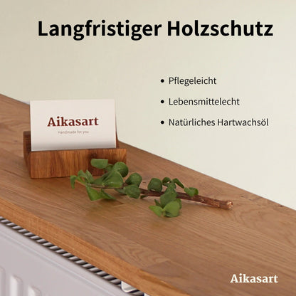 Eichenholz-Oberfläche mit natürlichem Hartwachsöl – pflegeleicht und lebensmittelecht