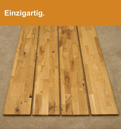 Schwebende Heizkörperablage aus Eiche