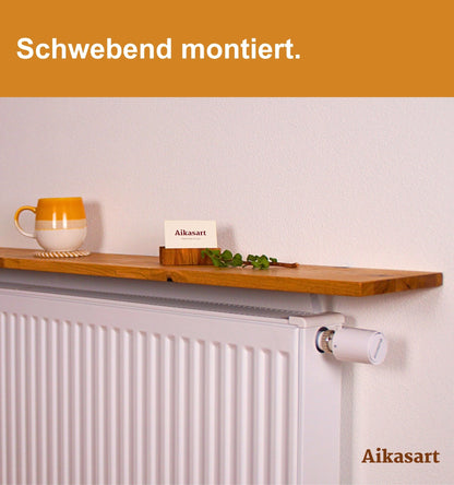 Steckklemme - 2er Set Heizkörper-Regalträger - Weiß/Universal - Ohne Bohren